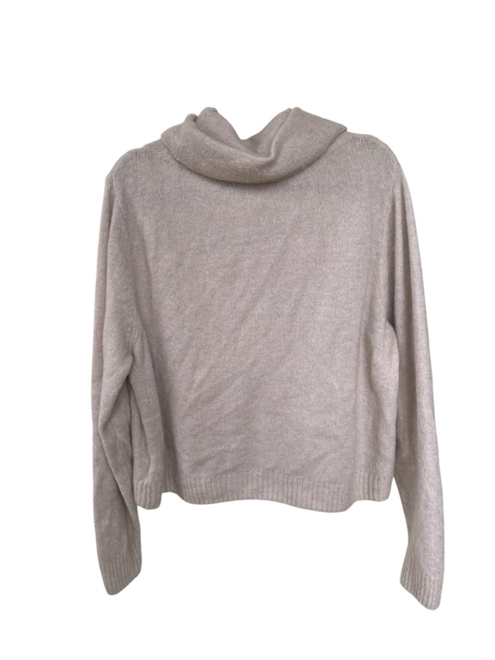 H&M Women's Wool Mohair Cropped Cowl Neck Sweater Blush Mauve S - Picture 3 of 10